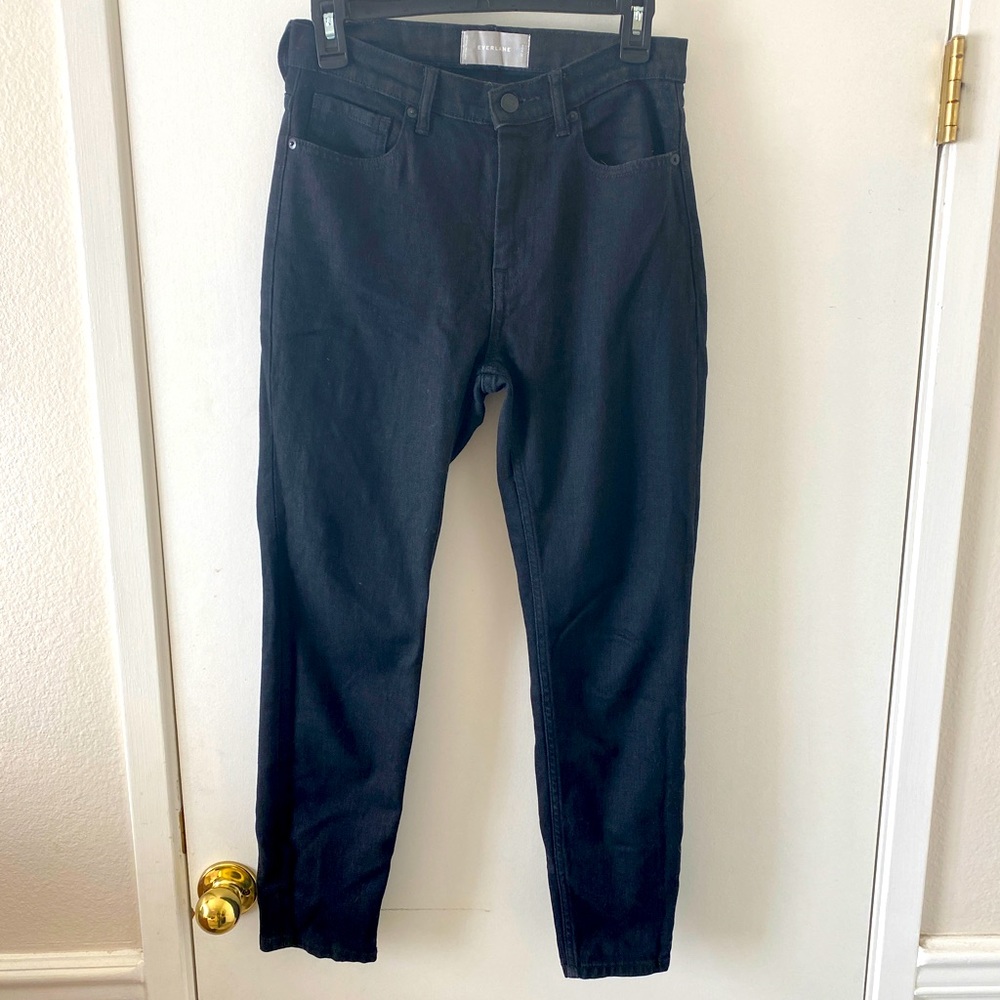 Everlane Skinny Straight Ankle Length Black Jean Size 27